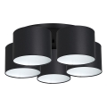 Nadgradni luster ARDEN 5xE27/60W/230V crno/bela