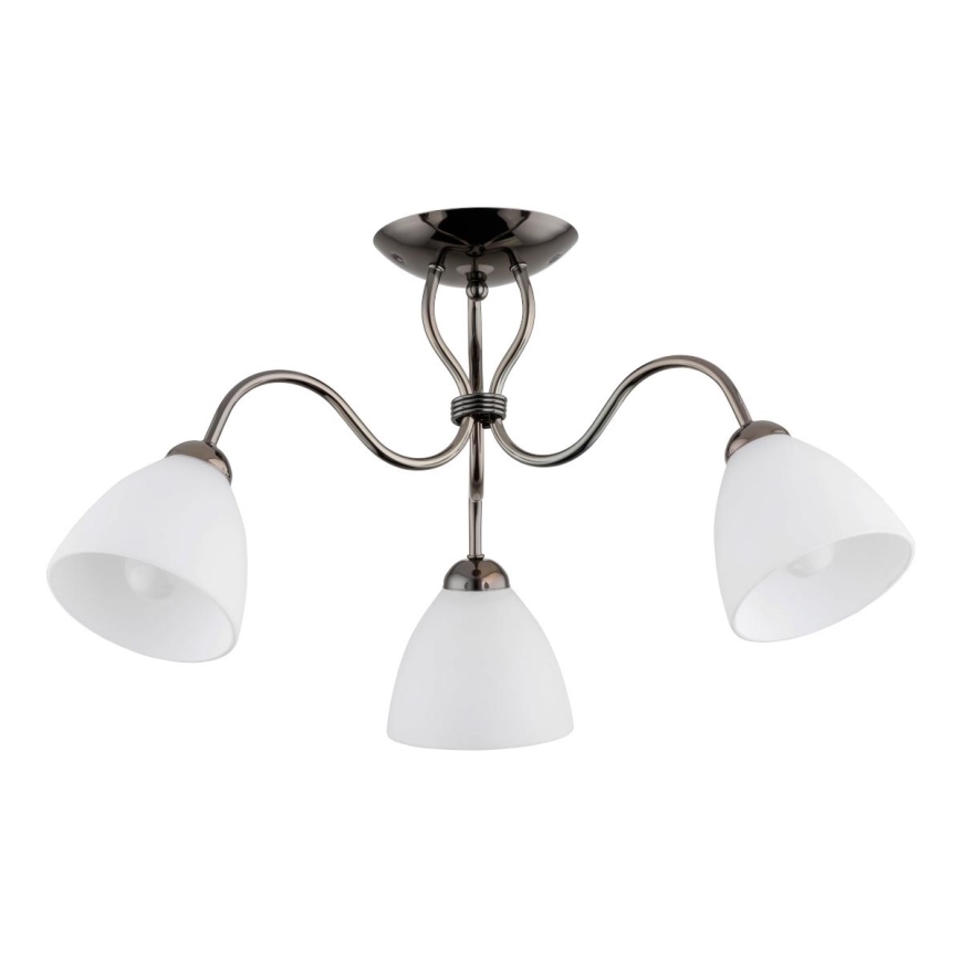 Nadgradni luster ARIEL 3xE27/15W/230V sivo