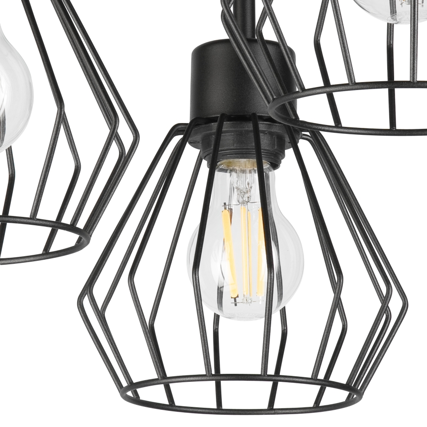 Nadgradni luster AUDREY 3xE27/60W/230V crno