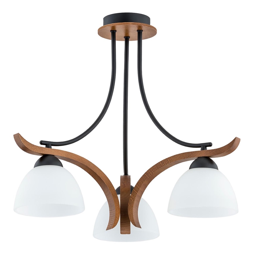 Nadgradni luster BAFIA 3xE27/15W/230V braon