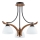 Nadgradni luster BAFIA 3xE27/15W/230V braon
