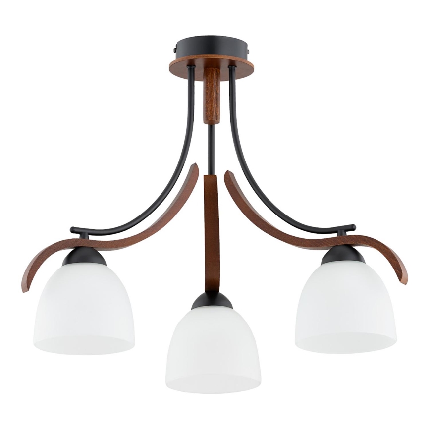 Nadgradni luster BAFIA 3xE27/15W/230V braon