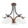Nadgradni luster BAFIA 5xE27/15W/230V braon