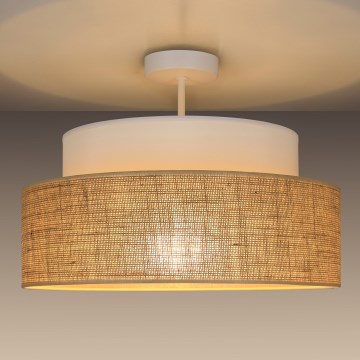Nadgradni luster BOHO 1xE27/60W/230V bela/bež