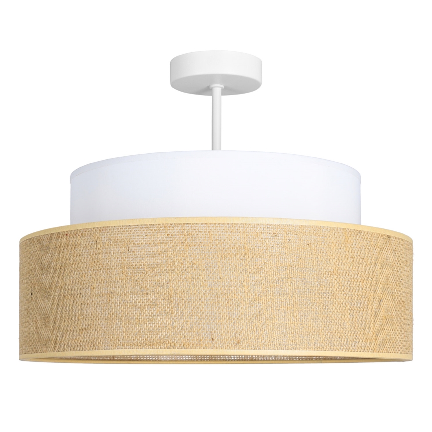 Nadgradni luster BOHO 1xE27/60W/230V bela/bež