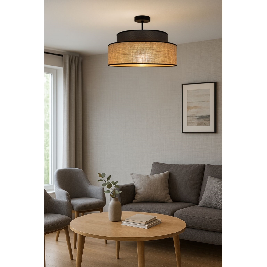 Nadgradni luster BOHO 1xE27/60W/230V braon/bež