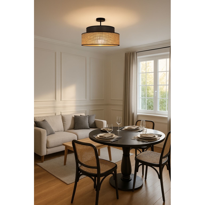 Nadgradni luster BOHO 1xE27/60W/230V braon/bež
