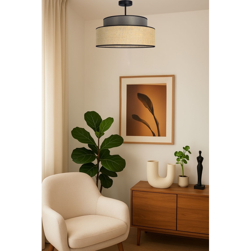 Nadgradni luster BOHO 1xE27/60W/230V braon/bež