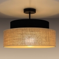 Nadgradni luster BOHO 1xE27/60W/230V crno/bež