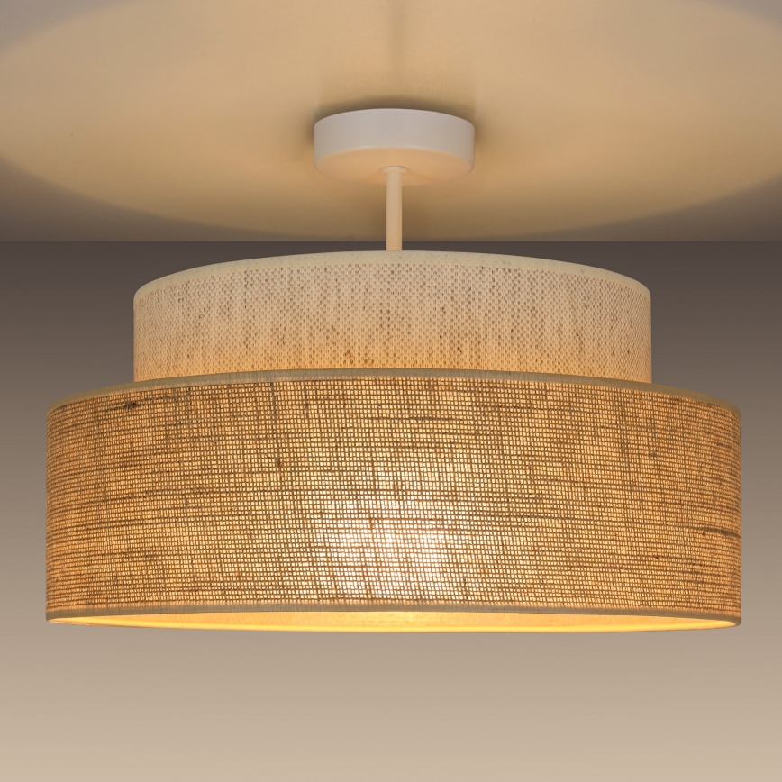 Nadgradni luster BOHO 1xE27/60W/230V kremasta/bež