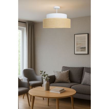Nadgradni luster BOHO 1xE27/60W/230V kremasta/bež