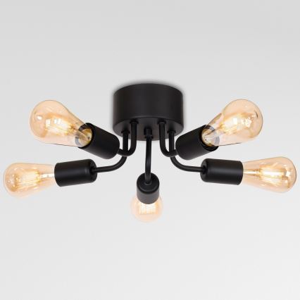 Nadgradni luster BRENDA 5xE27/60W/230V crno
