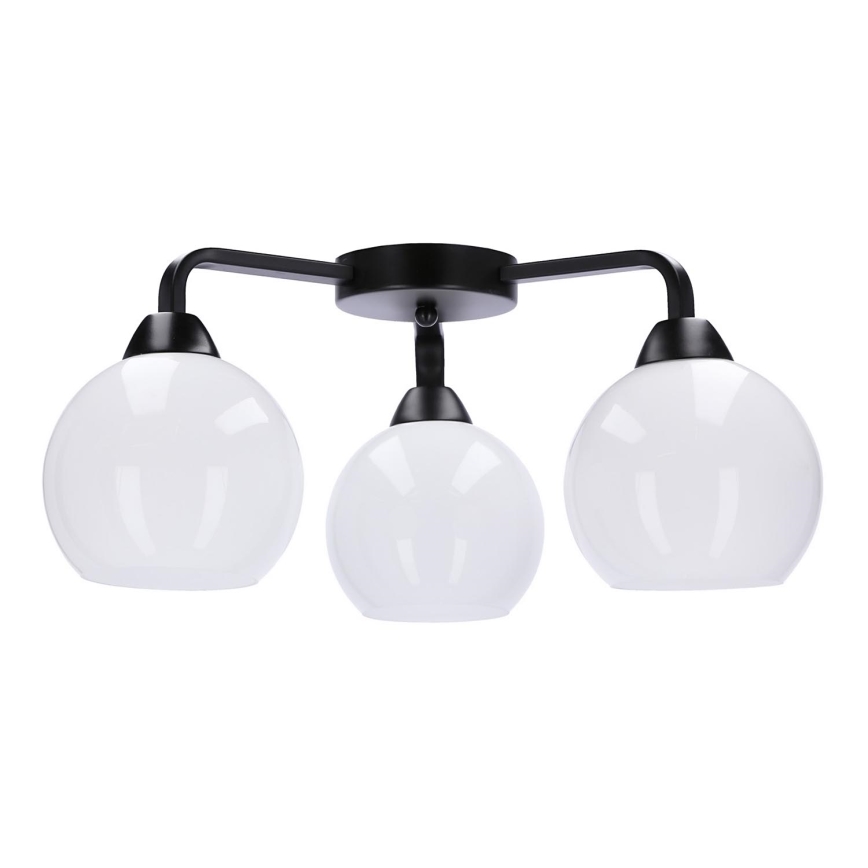 Nadgradni luster CALDERA 3xE27/60W/230V crno