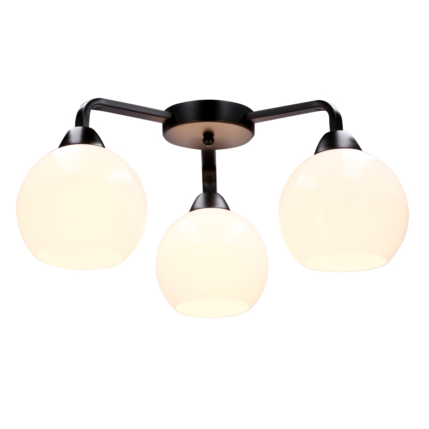 Nadgradni luster CALDERA 3xE27/60W/230V crno