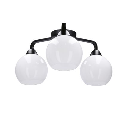 Nadgradni luster CALDERA 3xE27/60W/230V crno