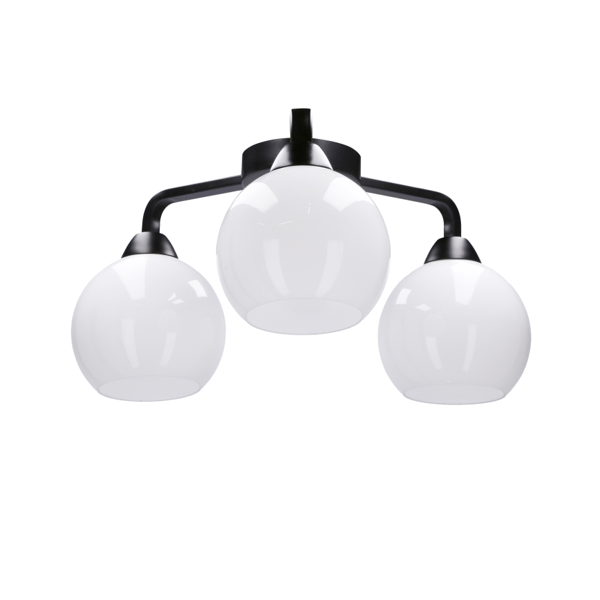 Nadgradni luster CALDERA 3xE27/60W/230V crno