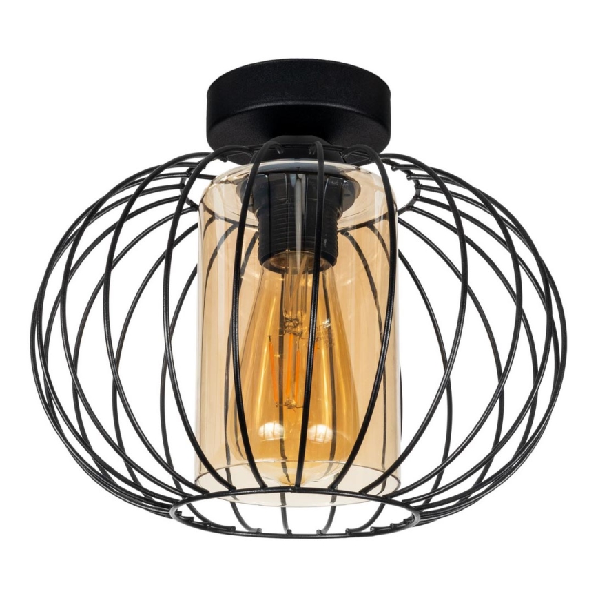 Nadgradni luster CORRINI 1xE27/60W/230V pr. 25 cm crno/bež