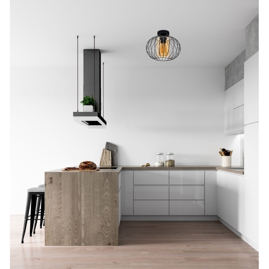 Nadgradni luster CORRINI 1xE27/60W/230V pr. 25 cm crno/bež