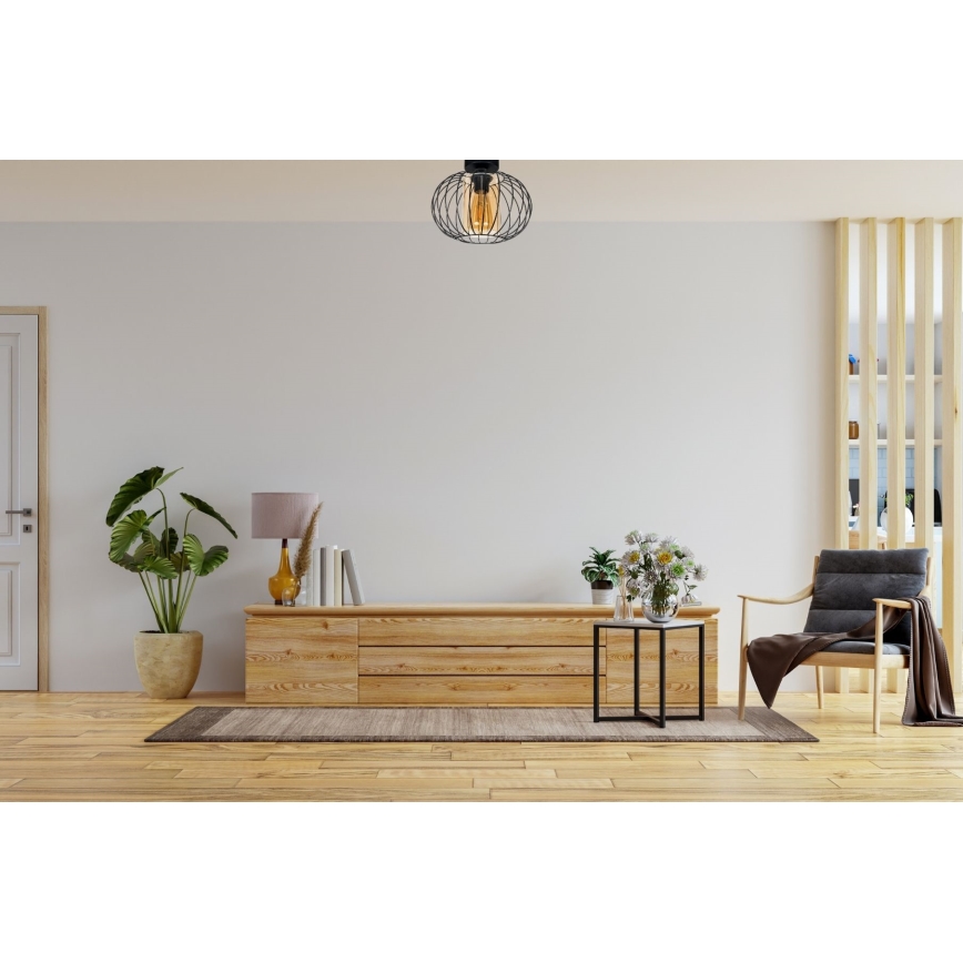 Nadgradni luster CORRINI 1xE27/60W/230V pr. 25 cm crno/bež