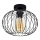 Nadgradni luster CORRINI 1xE27/60W/230V pr. 25 cm crno/prozirna