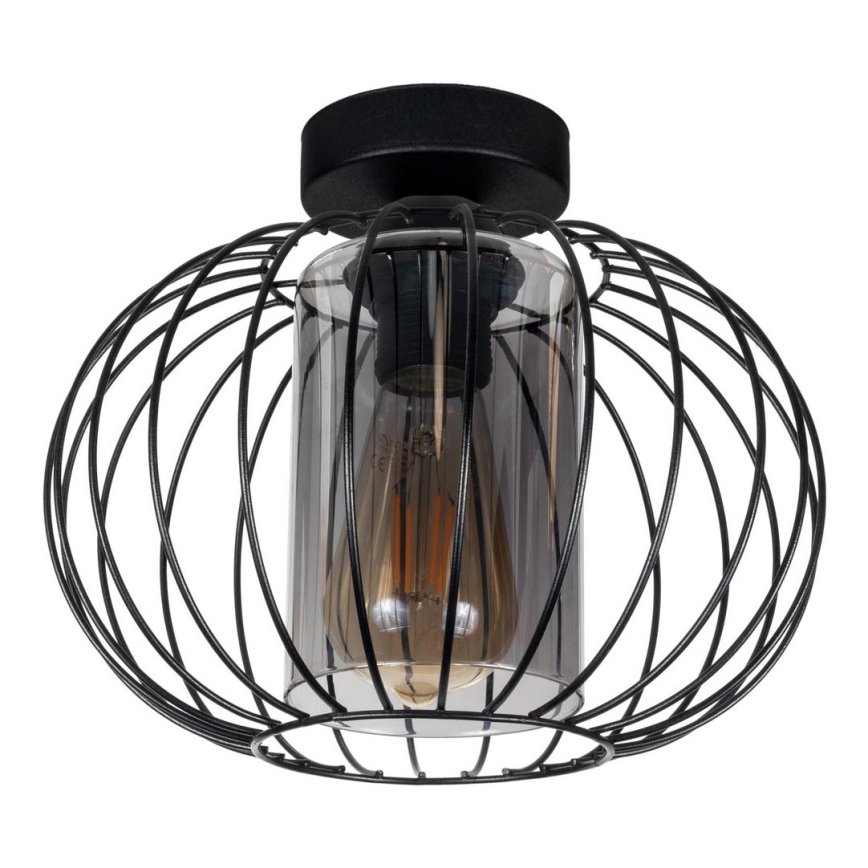 Nadgradni luster CORRINI 1xE27/60W/230V pr. 25 cm crno/sivo