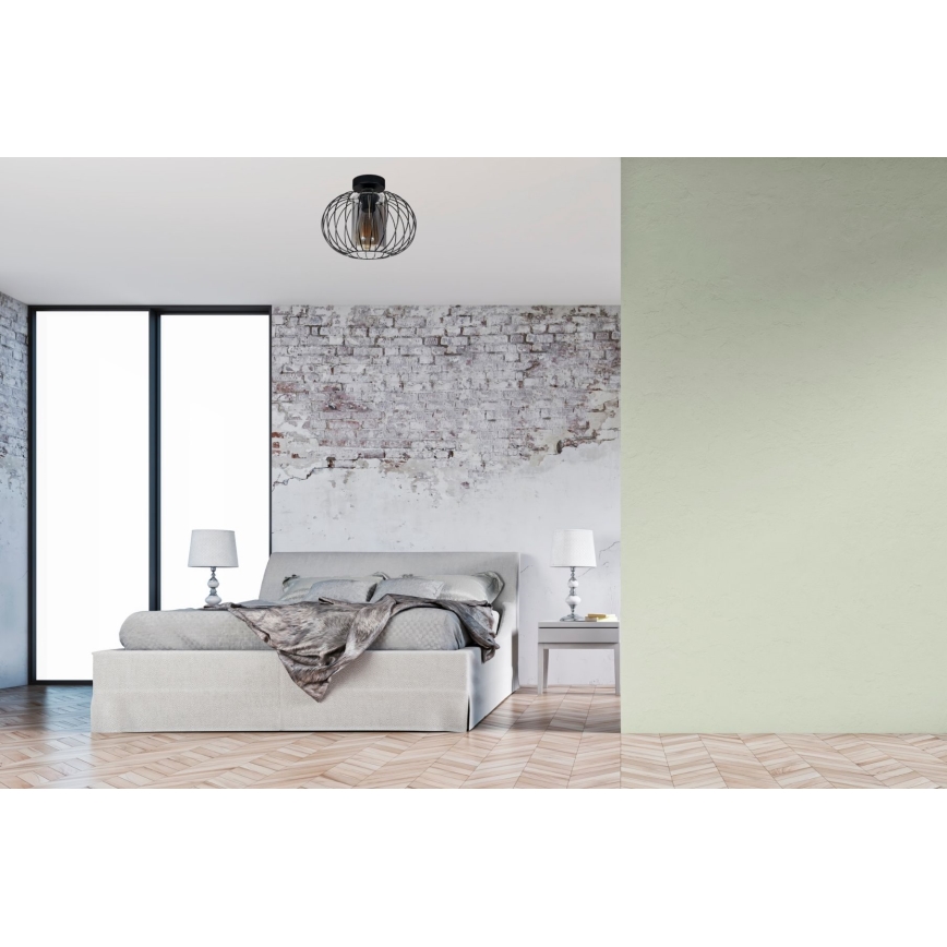 Nadgradni luster CORRINI 1xE27/60W/230V pr. 25 cm crno/sivo
