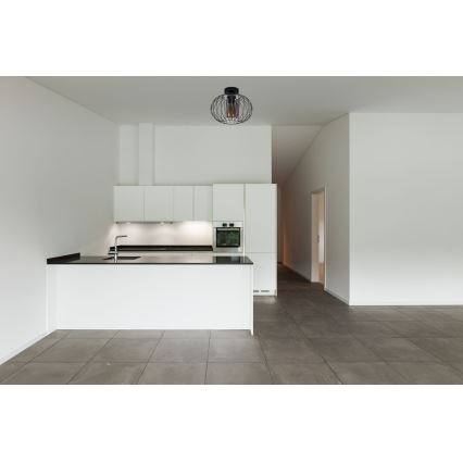 Nadgradni luster CORRINI 1xE27/60W/230V pr. 25 cm crno/sivo