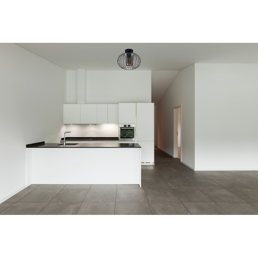 Nadgradni luster CORRINI 1xE27/60W/230V pr. 25 cm crno/sivo