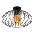 Nadgradni luster CORRINI 1xE27/60W/230V pr. 34 cm crno/bež