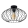 Nadgradni luster CORRINI 1xE27/60W/230V pr. 34 cm crno/prozirna
