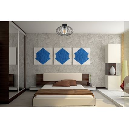 Nadgradni luster CORRINI 1xE27/60W/230V pr. 34 cm crno/prozirna