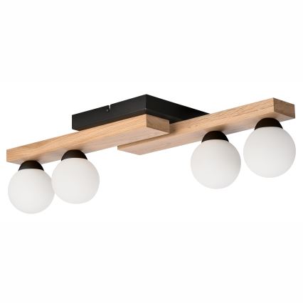 Nadgradni luster CORTINA 4xG9/5W/230V crno/hrast