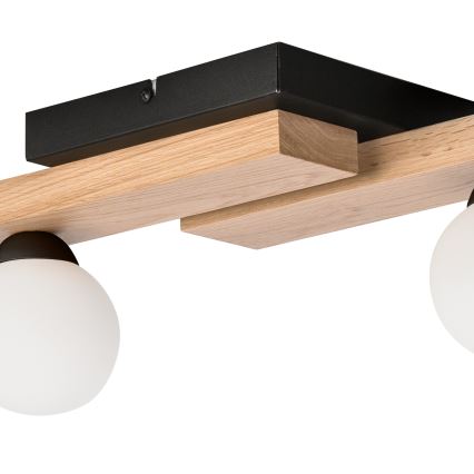Nadgradni luster CORTINA 4xG9/5W/230V crno/hrast