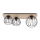 Nadgradni luster CYBER 3xE27/60W/230V drvo/crno