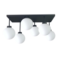 Nadgradni luster DEA 6xE14/60W/230V crno/bela