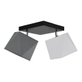 Nadgradni luster DIAMENT 2xE27/60W/230V belo-siva