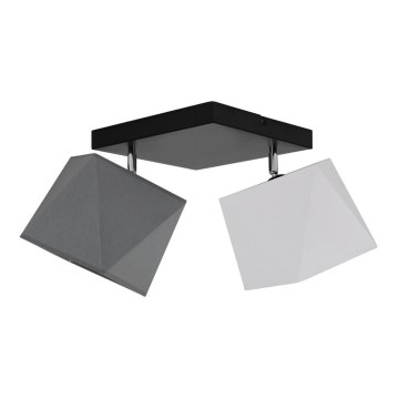 Nadgradni luster DIAMENT 2xE27/60W/230V belo-siva