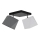 Nadgradni luster DIAMENT 2xE27/60W/230V belo-siva