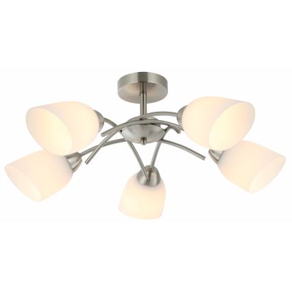 Nadgradni luster DONNA 5xE27/60W/230V nikl