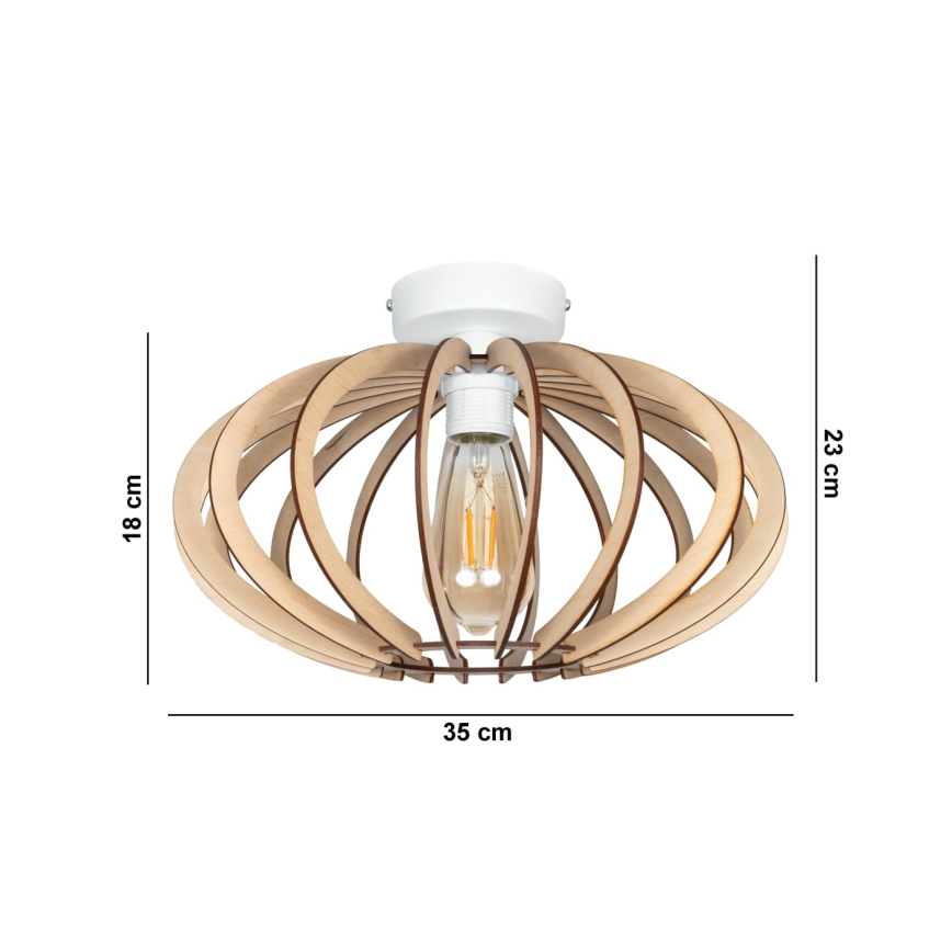 Nadgradni luster EARTH 1xE27/60W/230V bela/bež