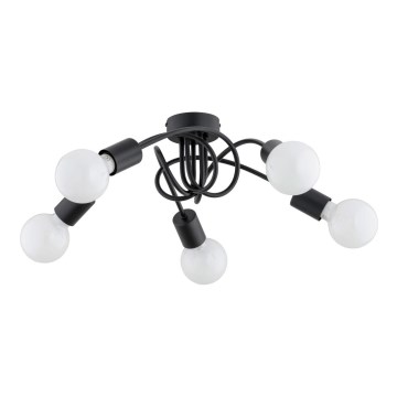 Nadgradni luster FARTA 5xE27/60W/230V crno