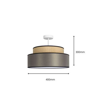 Nadgradni luster GRACE 1xE27/60W/230V bež/braon