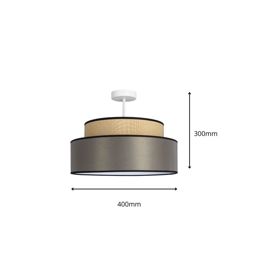 Nadgradni luster GRACE 1xE27/60W/230V bež/braon