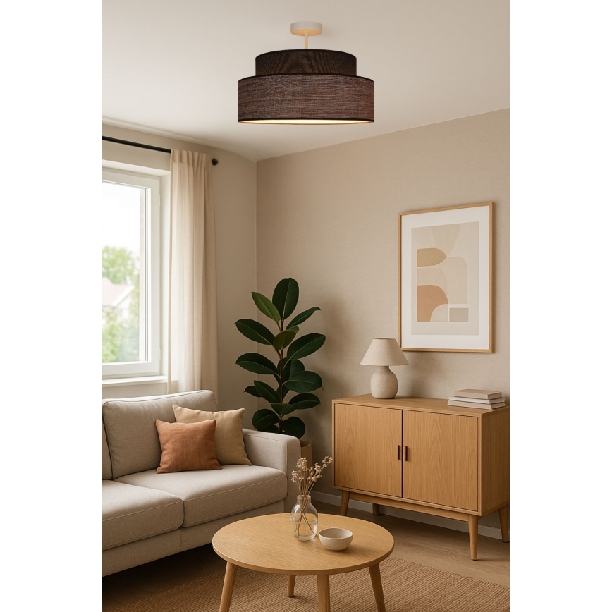 Nadgradni luster GRACE 1xE27/60W/230V braon/bež
