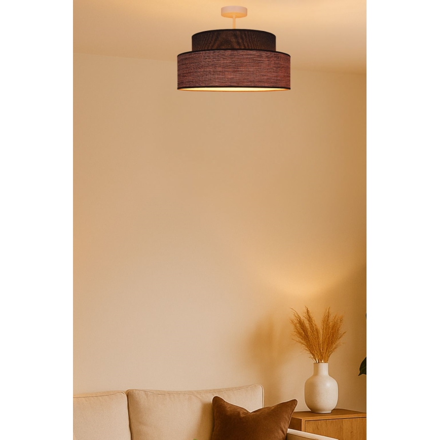 Nadgradni luster GRACE 1xE27/60W/230V braon/bež