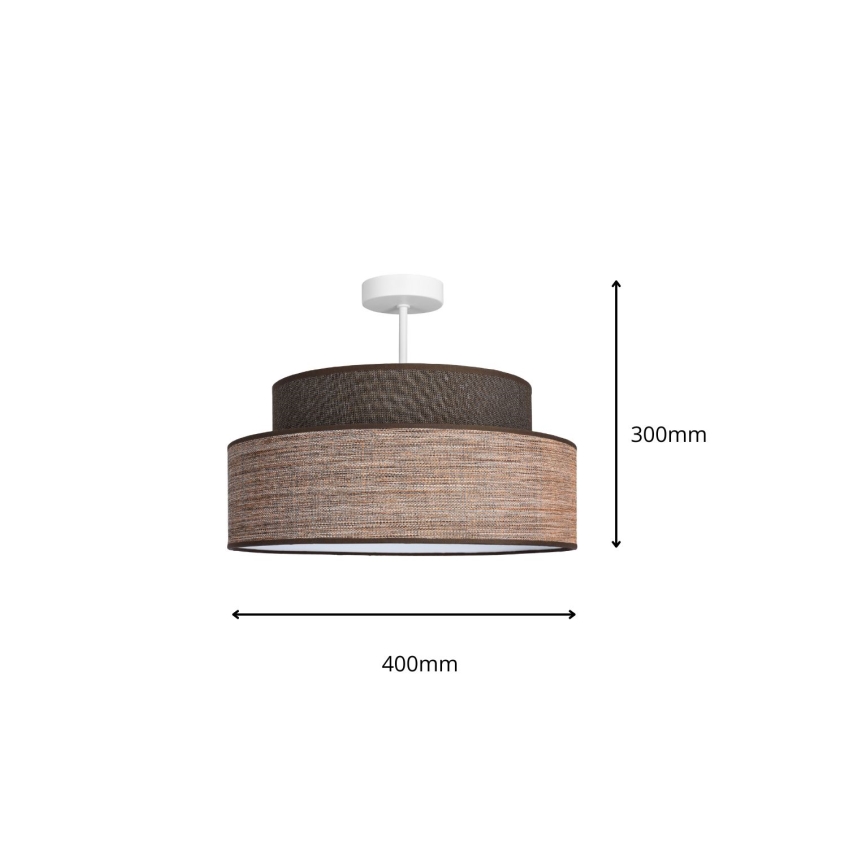 Nadgradni luster GRACE 1xE27/60W/230V braon/bež