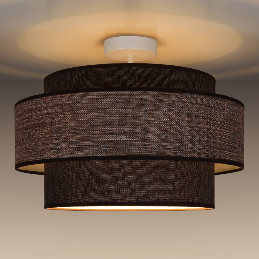 Nadgradni luster GRACE 1xE27/60W/230V braon/bež
