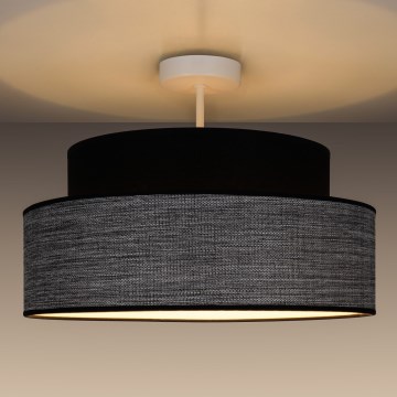 Nadgradni luster GRACE 1xE27/60W/230V crno/sivo