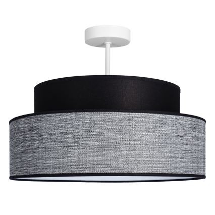 Nadgradni luster GRACE 1xE27/60W/230V crno/sivo