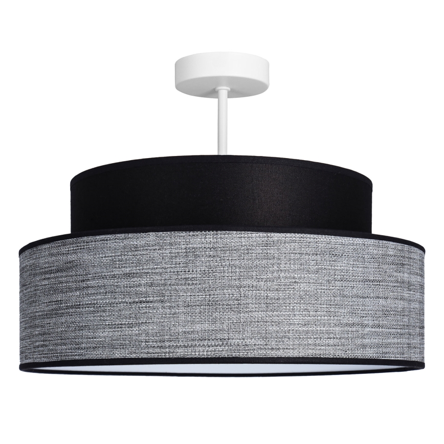 Nadgradni luster GRACE 1xE27/60W/230V crno/sivo